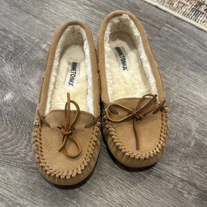 Minnetonka Brown Suede Moccasins